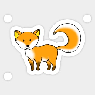 cute orange fox Sticker